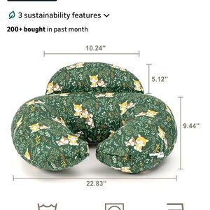 Green Floral Nursing Pillow